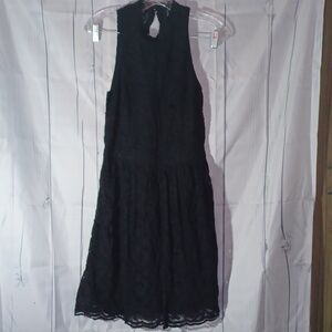 Hollister Crochet Lace Whimsigoth Sleeveless Skater Mini Halter Dress